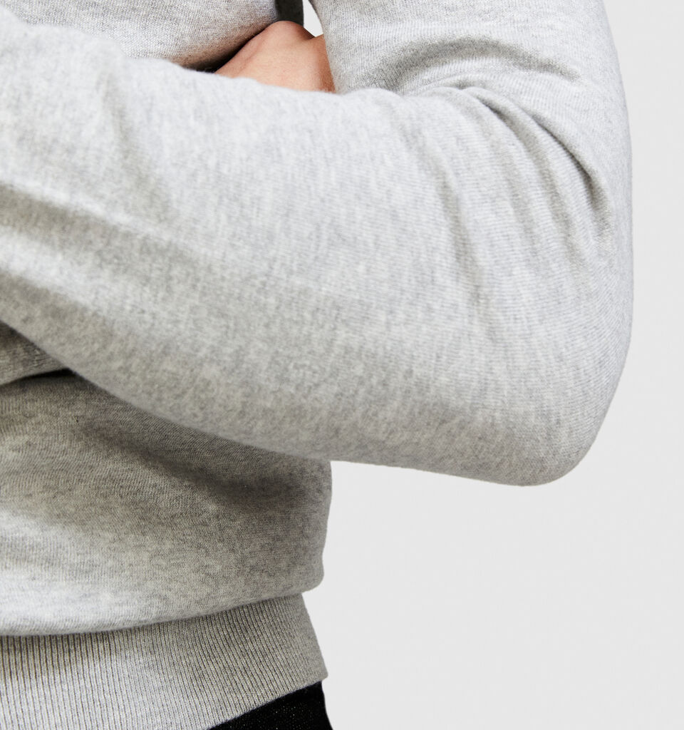 Slim fit sweater - men's crew neck sweaters - Light Gray | Sisley image number 5